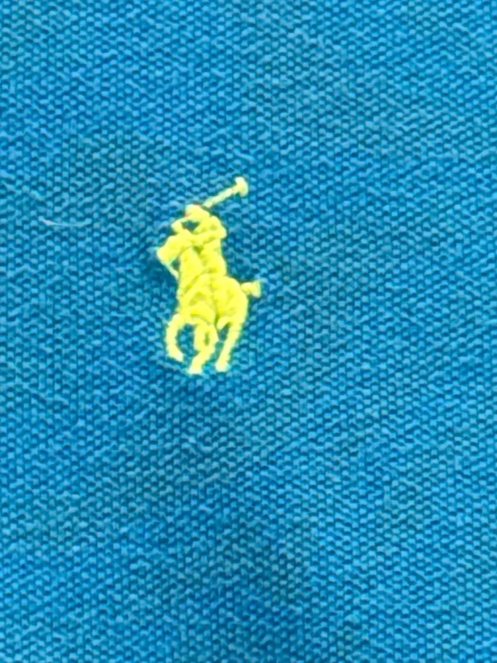 Ralph Lauren Men’s Bright Blue Polo with Yellow Pony